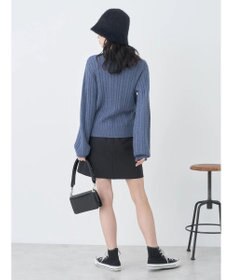 earth music&ecology 刺繍入りケーブルニットプルオーバー