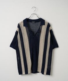 WEGO マルチストライプニットシャツ（S）