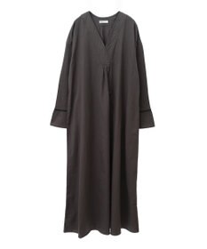 CRAFT STANDARD BOUTIQUE 刺繍入りツイルＶネックワンピース