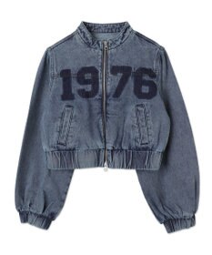 WEGO デニムショートバイカーブルゾン