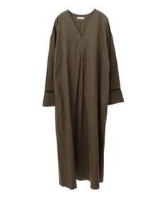 CRAFT STANDARD BOUTIQUE 刺繍入りツイルＶネックワンピース