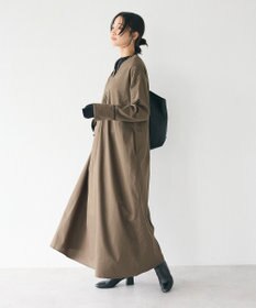 CRAFT STANDARD BOUTIQUE 刺繍入りツイルＶネックワンピース