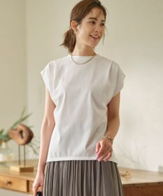 組曲 GIZAプレーティング天竺フレンチスリーブ Tシャツ