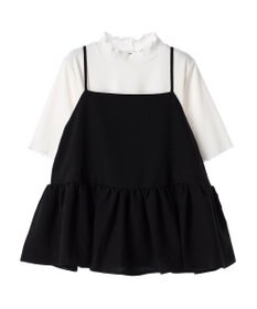 earth music&ecology ＳＥＴ２点ジャガードビスチェ＋リブプルオーバー