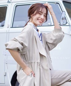 Tiaclasse 【洗える】パフスリーブ着流しコート