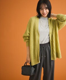 Green Parks シアーニットＶネックカーディガン