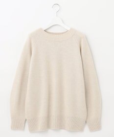 自由区 L 【洗える】ウールカシミヤブレンド ボートネックプルオーバー