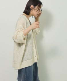 Green Parks シアーニットＶネックカーディガン