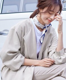 Tiaclasse 【洗える】パフスリーブ着流しコート