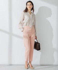 組曲 【セットアップ対応・前後着用可】ニュアンスシフォン ブラウス