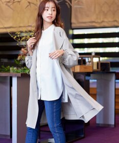 Tiaclasse 【洗える】パフスリーブ着流しコート