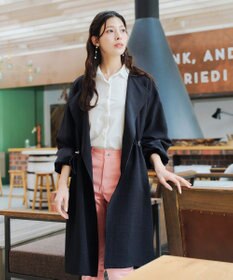 Tiaclasse 【洗える】パフスリーブ着流しコート
