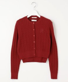 Feroux 【古畑星夏さん着用・アンサンブル】ロゴ刺繍入りケーブルアンサンブル ニット