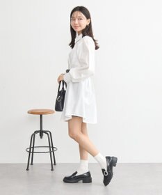 earth music&ecology ウエストタックシャツミニワンピース