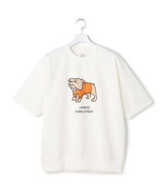 J.PRESS YORK STREET 【UNISEX】ブルドックプリント クルーネック Tシャツ