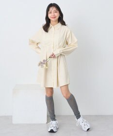 earth music&ecology ウエストタックシャツミニワンピース