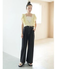 earth music&ecology タックホックデニムパンツ