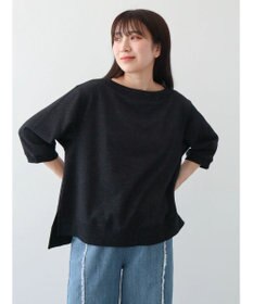 Green Parks ボートネックラメミニ裏毛プルオーバー