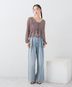 earth music&ecology タックホックデニムパンツ