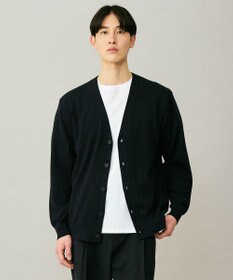 UNFILO MENS 【男女兼用】ソフトサーモ アンチピリングニット カーディガン ネイビー