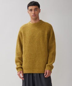 UNFILO MENS ヘアリー クルーネックニット