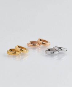 Phoebe 【金属アレルギー対応】ワンタッチメタルフープミニピアス　シルバー/サージカルステンレス