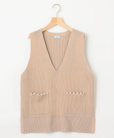 組曲 【洗える・軽量】パールディテールニット ベスト