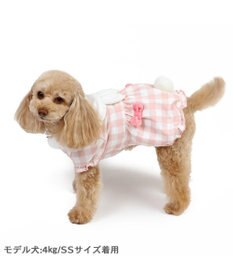 PET PARADISE ペットパラダイス うさぎ バルーン ワンピース 《チェック柄》 小型犬