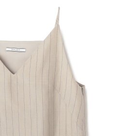 BEIGE， ERYTH / リネンストライプ キャミソール