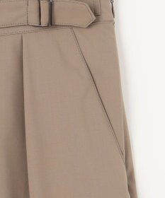 J.PRESS LADIES 【洗える】ストレッチタイプライター ラップディテール ワイド パンツ