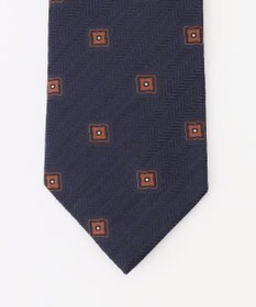 JOSEPH ABBOUD 【イタリア素材・日本縫製】ヘリンボーンスクエアジャカード ネクタイ