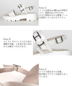 Dominic3 ボリュームソール レザーバックルサンダル