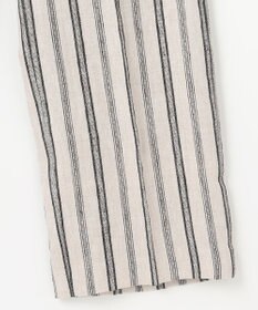 23区 【洗える】リネンストライプ ワイド パンツ