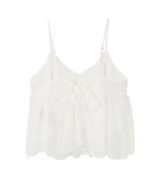 earth music&ecology フリンジレースバックリボンキャミ