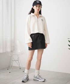 WEGO ハーフジップショートスウェット