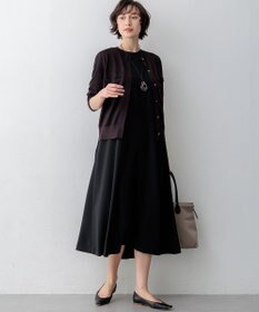 23区 S ストレッチジョーゼット フレアワンピース