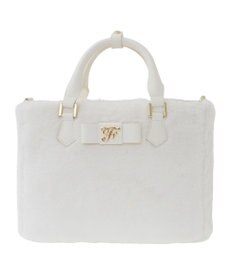 Maison de FLEUR 【限定カラーあり】フェイクファー中仕切りバッグ