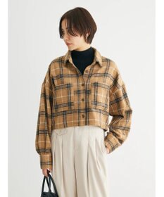 Green Parks ・ＥＬＥＮＣＡＲＥ　ＤＵＥ　シャギーチェックショートシャツ