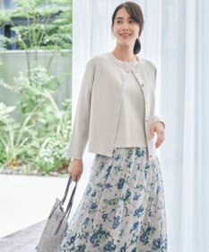 アンサンブル対応・洗える】レーヨンストレッチ7分袖 ニット / 自由区