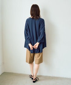 YECCA VECCA 2wayドロストスリーブバンドカラーシャツ