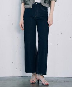 自由区 【カトリエムブーケ】Coton soie Denim ワイドストレートデニムパンツ インディゴ