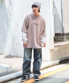 WEGO 【ユニセックス着用ITEM/2点SET】アクセ付きグラフィックアンサンブルT（LS）