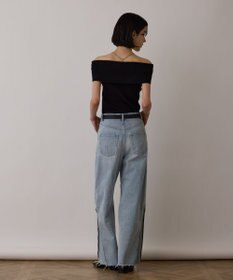 GRACE CONTINENTAL オフショルリブニットトップ