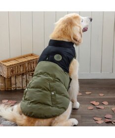 PET PARADISE J.PRESS バイカラーベスト 《カーキ》 中型犬