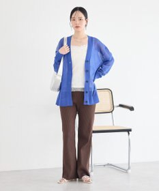 earth music&ecology シアーＶネックカーディガン