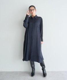 YECCA VECCA ヴィンテージサテンシャツワンピース