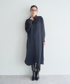 YECCA VECCA ヴィンテージサテンシャツワンピース