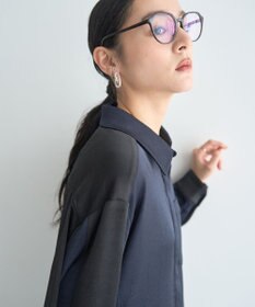 YECCA VECCA ヴィンテージサテンシャツワンピース