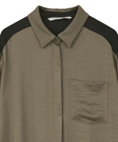 YECCA VECCA ヴィンテージサテンシャツワンピース