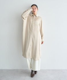 YECCA VECCA ヴィンテージサテンシャツワンピース